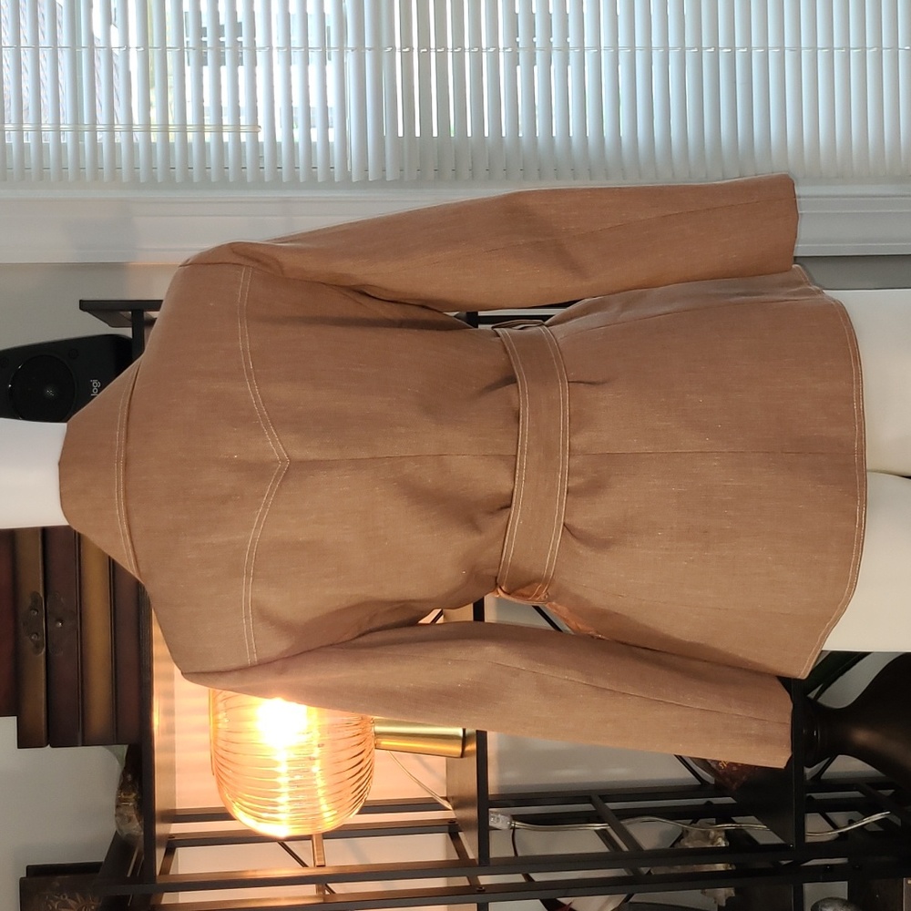 Anne Klein Light Brown Belted Blazer - Picture 8 of 16